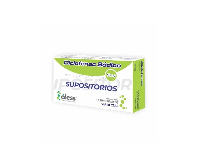DICLOFENAC SODICO 50MG X 10SUP ALESS