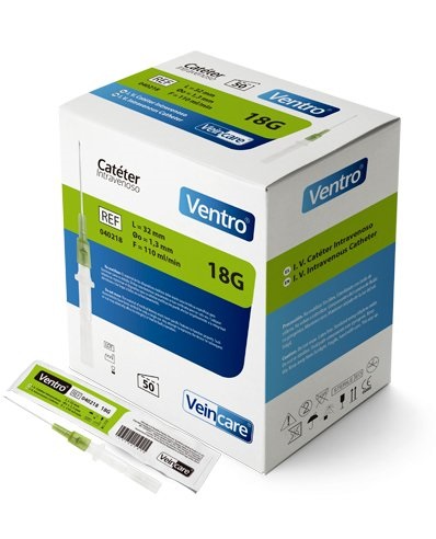 JELCO 18G X 1UND I.V CATETER VENTRO VEINCARE