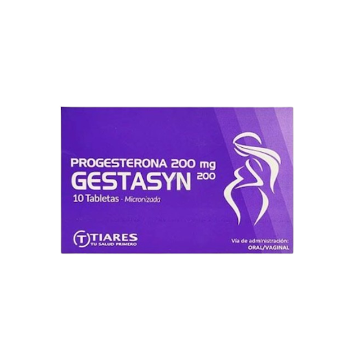 GESTASYN 200MG X 10TAB PROGESTERONA TIARES