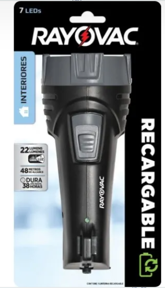 LINTERNA RAYOVAC RECARGABLE 7LED 110V