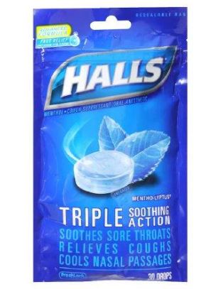 CARAMELOS HALLS X 30UND RELIEF MENTHO LYPTUS