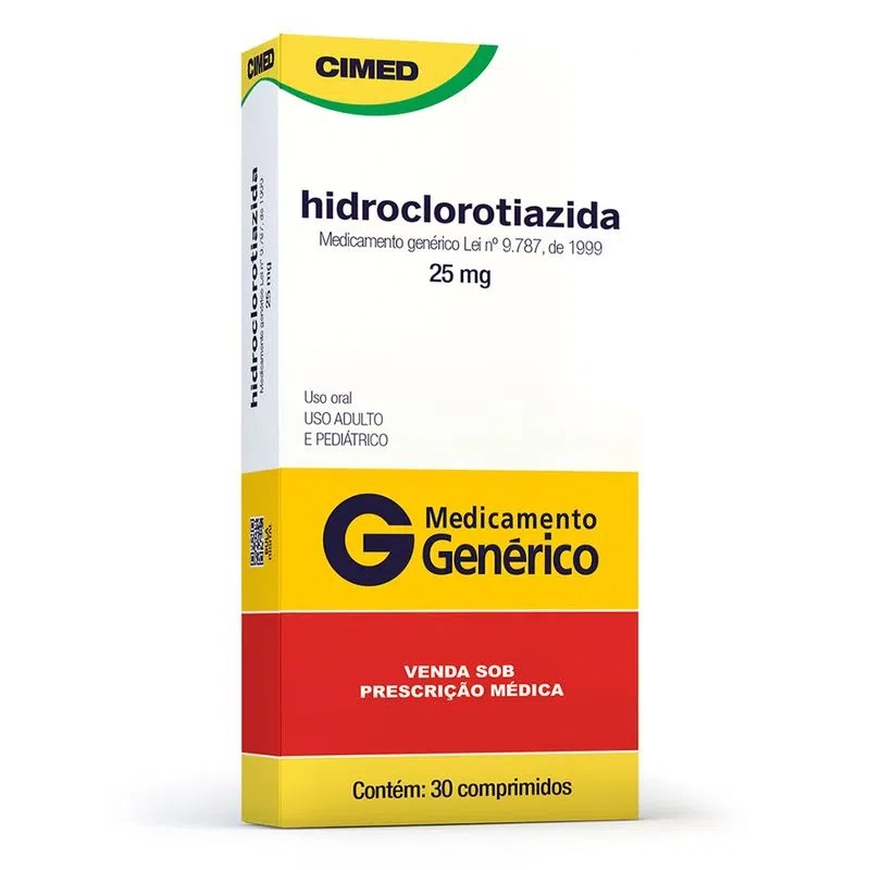 HIDROCLOROTIAZIDA 25MG X 30 COMPRIMIDOS CIMED