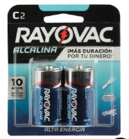 PILAS RAYOVAC 2UND ALCALINA C2