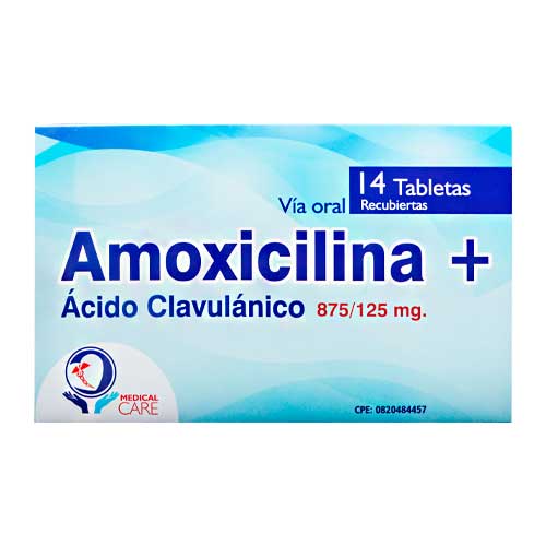 AMOXICILINA ACID CLAV 875MG 125MG X 14TAB MEDICAL CARE