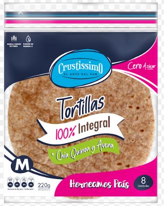 TORTILLA CRUSTISSIMO 220GR CHIA QUINOA Y AVENA INTEGRAL