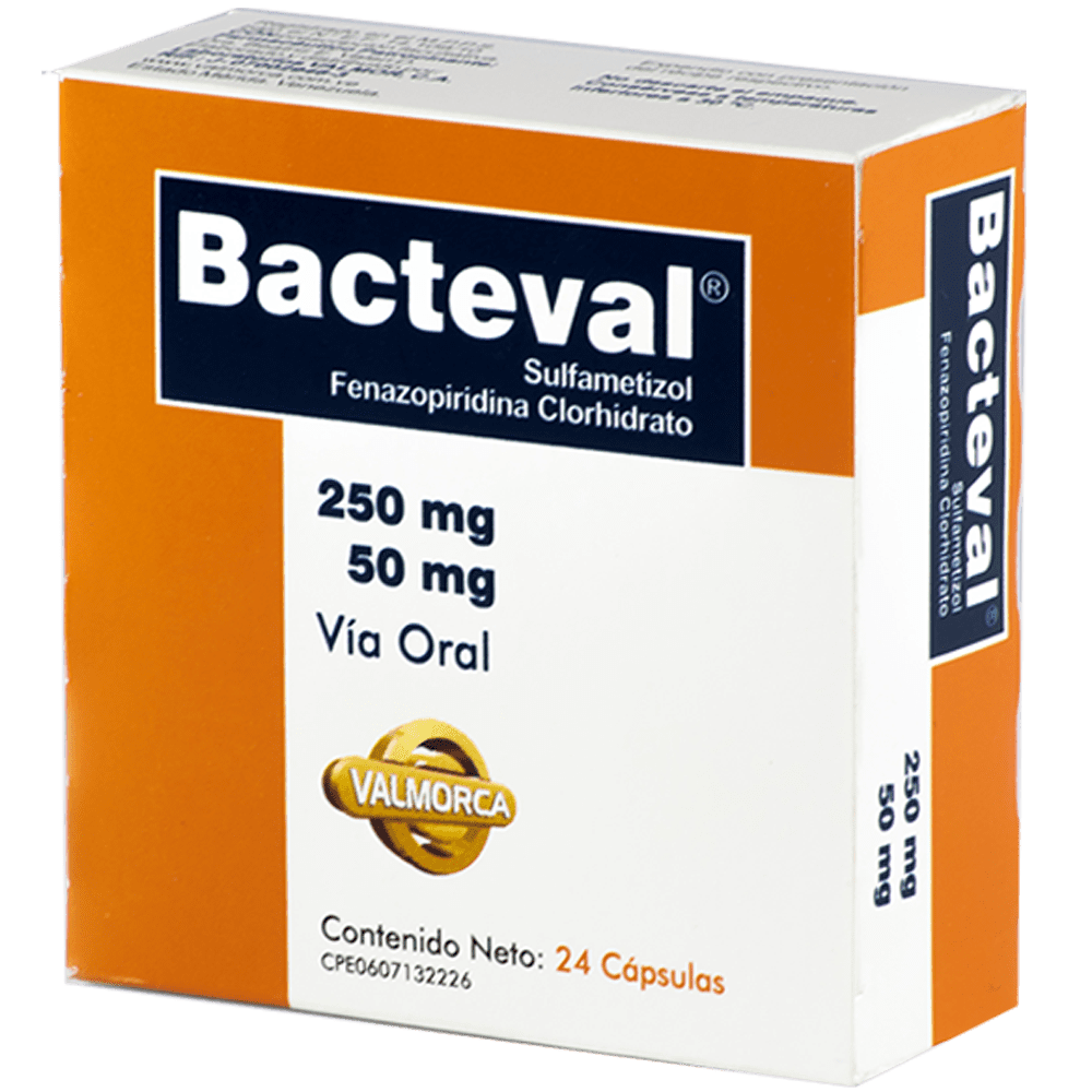 BACTEVAL 250MG 50MG X 24 CAPS VALMORCA