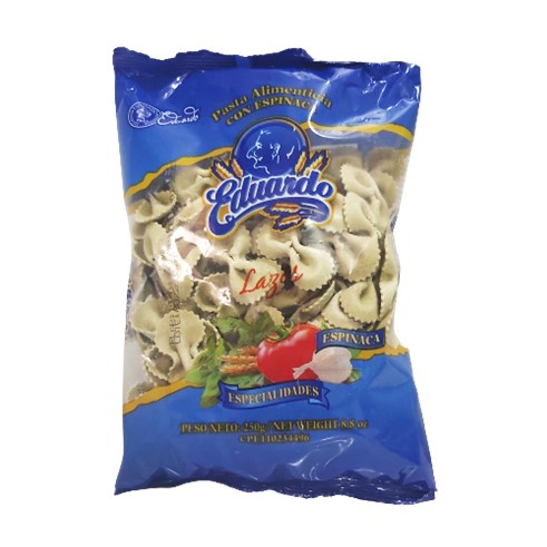 PASTA EDUARDO 250GR LAZOS ESPINACA