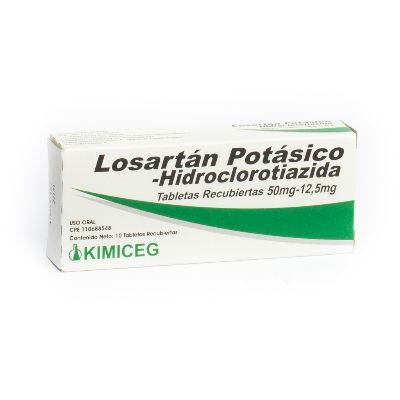LOSARTAN POTASICO HTC 50MG 12,5MG X 10 TABLE KIMICEG