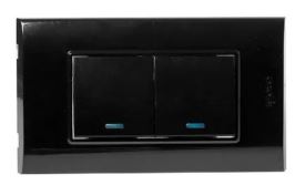 INTERRUPTOR IGOTO NEGRO DOBLE LARGO