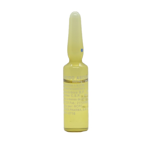 VITAMINA C SOL INYEC 500MG 5ML X 1 AMP IV IM BIOGENETICA