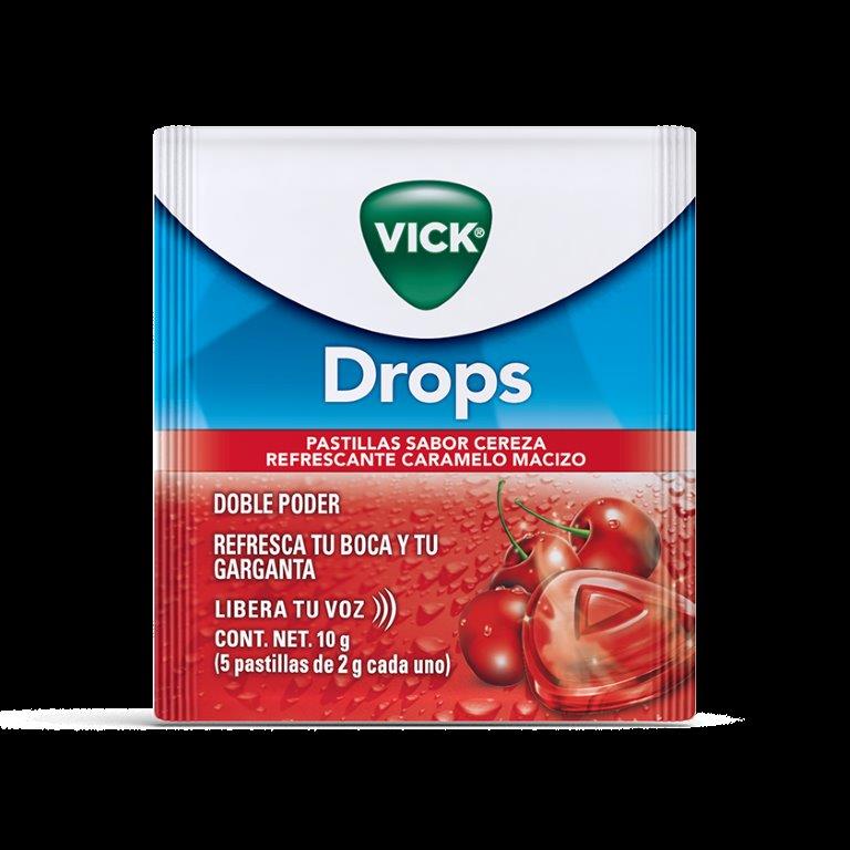 VICK DROPS 2MG X 5 PAST CEREZA POCTER