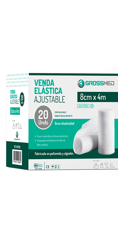 VENDA ELASTICA 8CM X 4M X 1UND GROSSMED