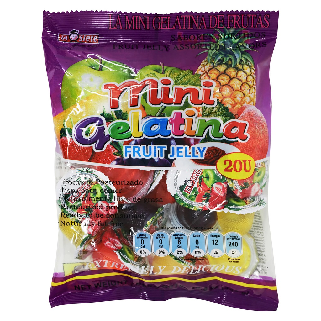 MINI GELATINA FUIT JELLY 306GR X 20UND BOLSA