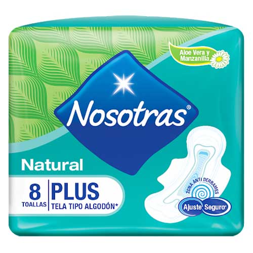 TOALLA SANIT NOSOTRAS 8UND NATURAL PLUS