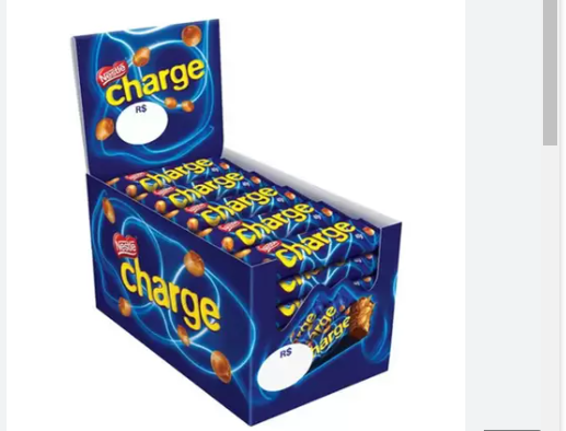CHOCOLATE CHARGE 40GRX30UND BARRA ACARAMELADA