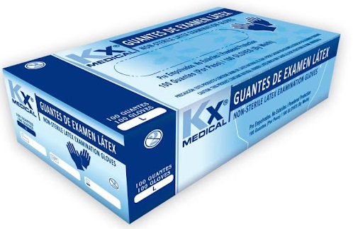 GUANTES NITRI AZUL L X 100UND EXAMEN KX MEDICAL