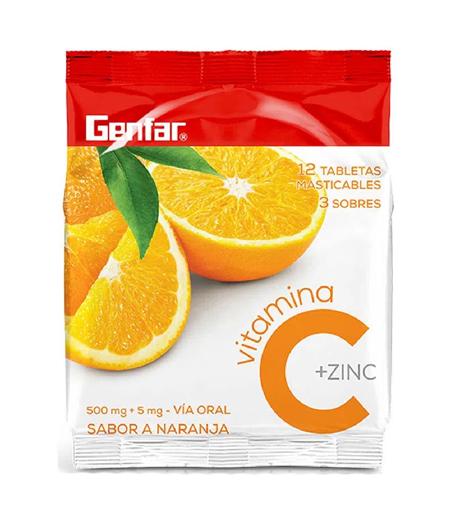 VITAMINA C 500MG X 12TAB NARANJ GENFAR