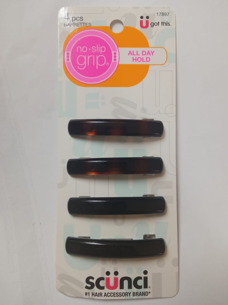 GANCHOS SCUNCI PARA CABELLO 4PZA BARRETES