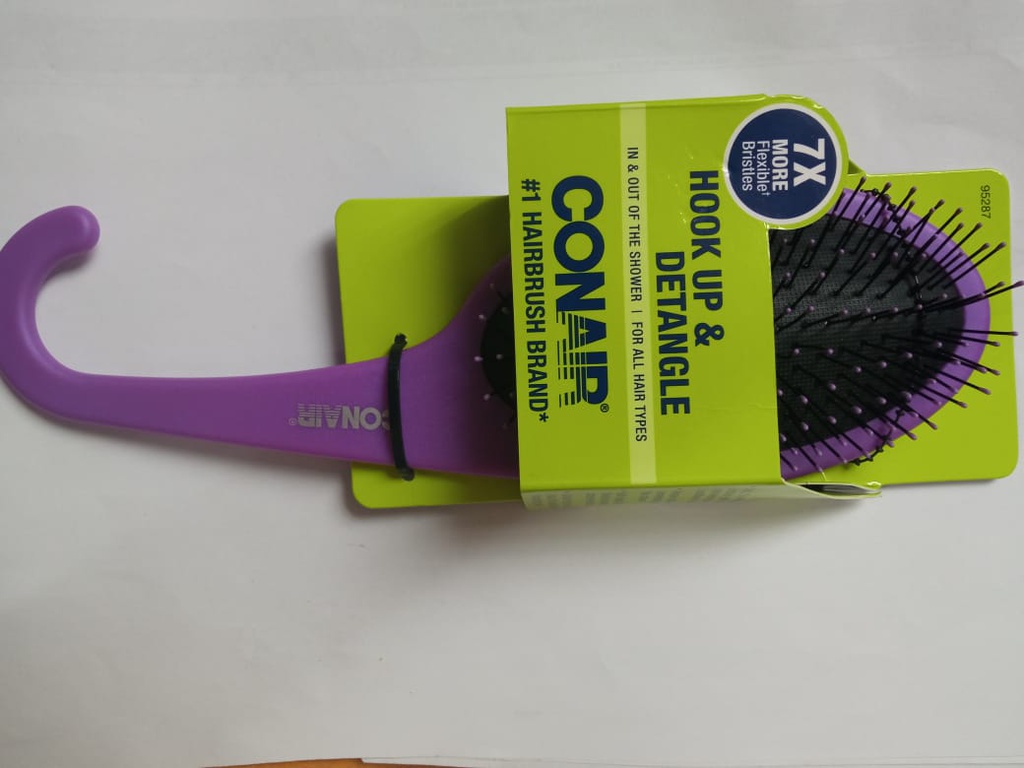 CEPILLO CONAIR DE CABELLO CON GANCHO PARA DUCHA