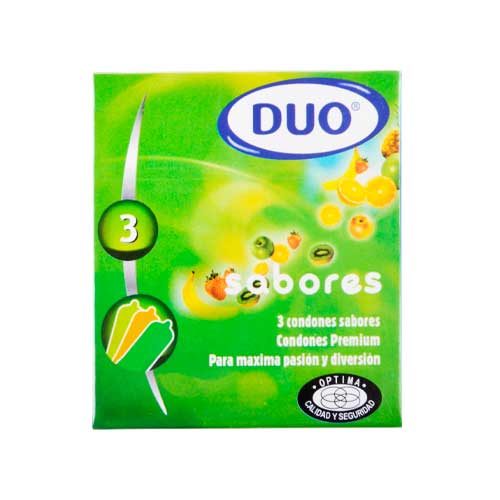 PRESERVATIVO SABORES PAQ X 3UND DUO