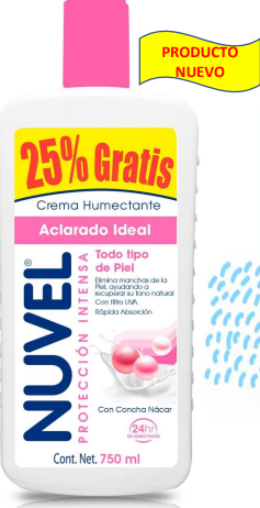 CREMA NUVEL 750ML ACLARADORA