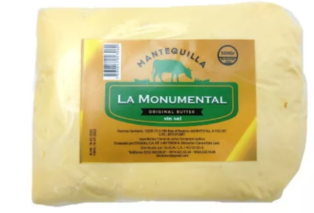 MANTEQUILLA LA MONUMENTAL 500GR CON SAL