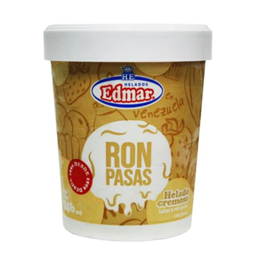 HELADO EDMAR 946ML CREMOSO RON CON PASAS