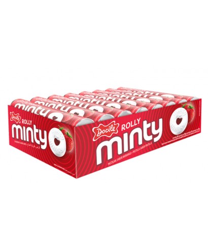 CARAMELOS ROLLY MINTY 24X16 FRESA