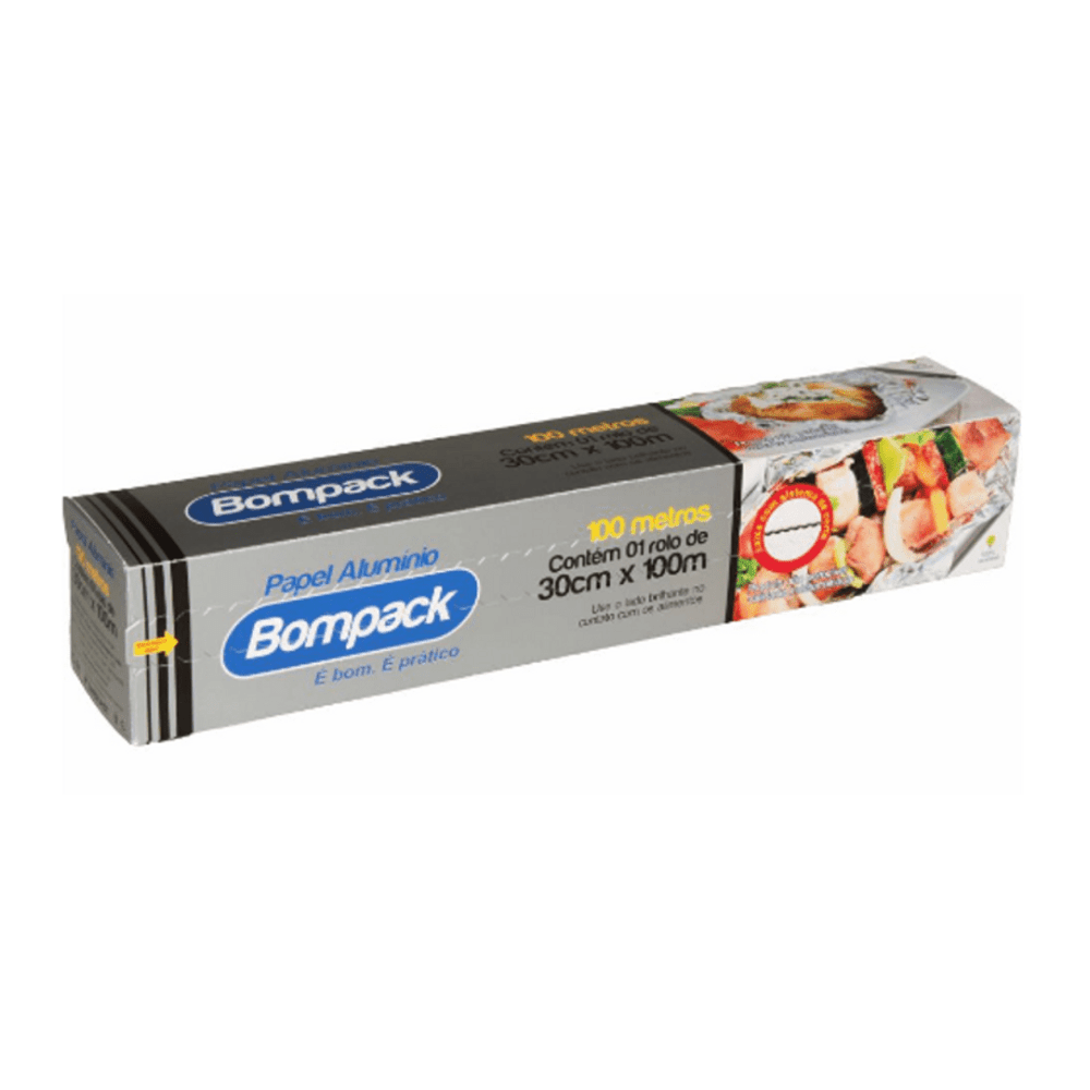 PAPEL ALUMINIO BOMPACK 100MTS X 30CM