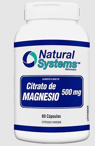 CITRATO DE MAGNESIO 500MG X 60CAPS NATURAL SYSTEMS