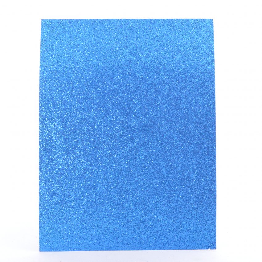 FOAMI MIL COLORES ESCARCHADO AZUL CELESTE CARTA