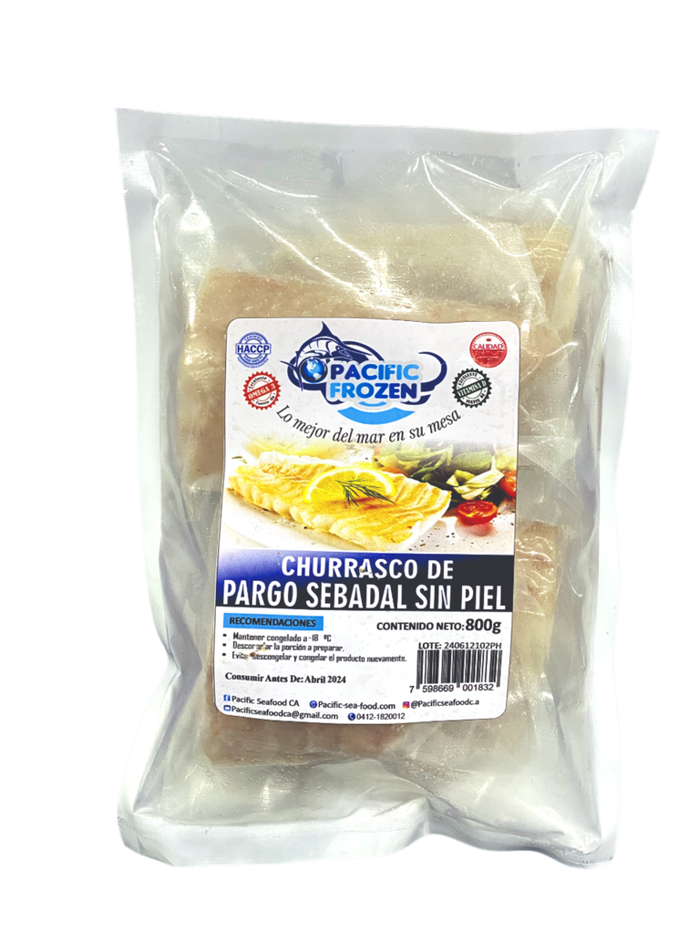CHURRASCO DE PARGO SEBADAL PACIFIC FROZEN 800GR SIN PIEL