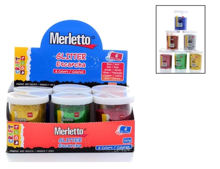 ESCARCHA MERLETTO SURTIDO xUnd 100GR