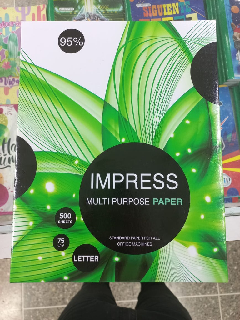 RESMA DE PAPEL IMPRESS 500H CARTA