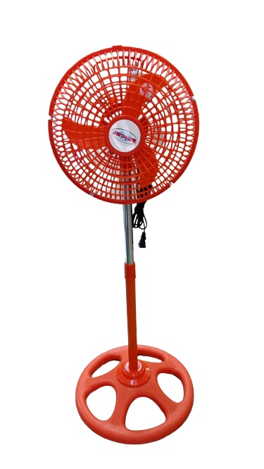 VENTILADOR SALCAR DE PEDESTAL NARANJA DE 10&quot; ASPA PLASTICA
