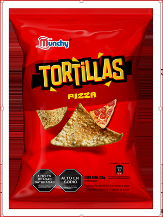 TORTILLAS MUNCHY 150GR PIZZA