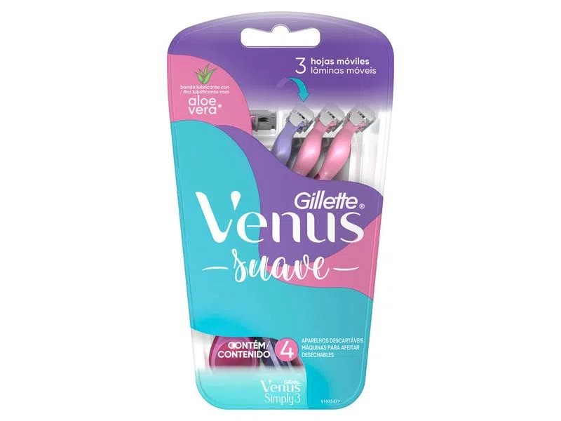 AFEITADORA VENUS 4UND ALOE VERA 3HOJ
