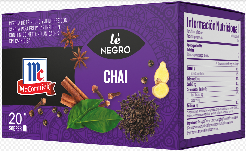 TE MCCORMICK 20UND NEGRO CHAI