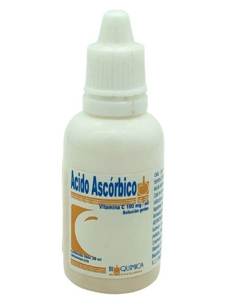 ACIDO ASCORBICO 100MG X 30ML SOLUC GOTAS BIOQUIMICA