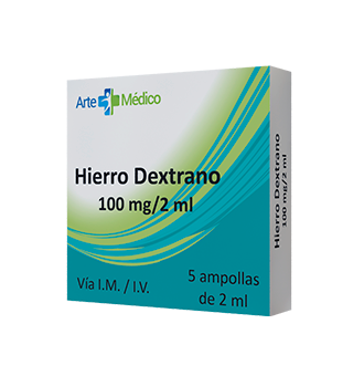 HIERRO DEXTRANO 100MG / 2ML X 1AMP I.V I.M ARTE MEDICO