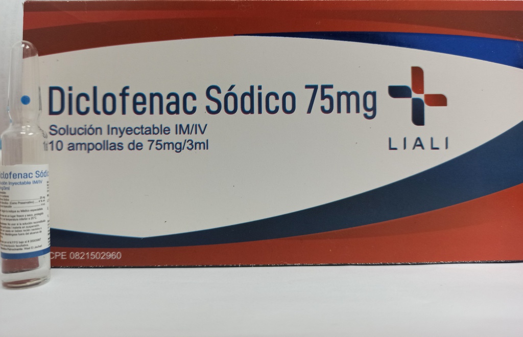 DICLOFENAC SODICO 75MG/3ML X 1AMP I.V I.M LIALI
