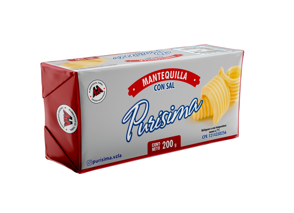 MANTEQUILLA PURISIMA 200GR CON SAL