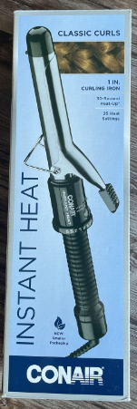 RIZADORA DE CABELLO CONAIR TUBO DE 1/2 PULG AJUSTES DE CALOR