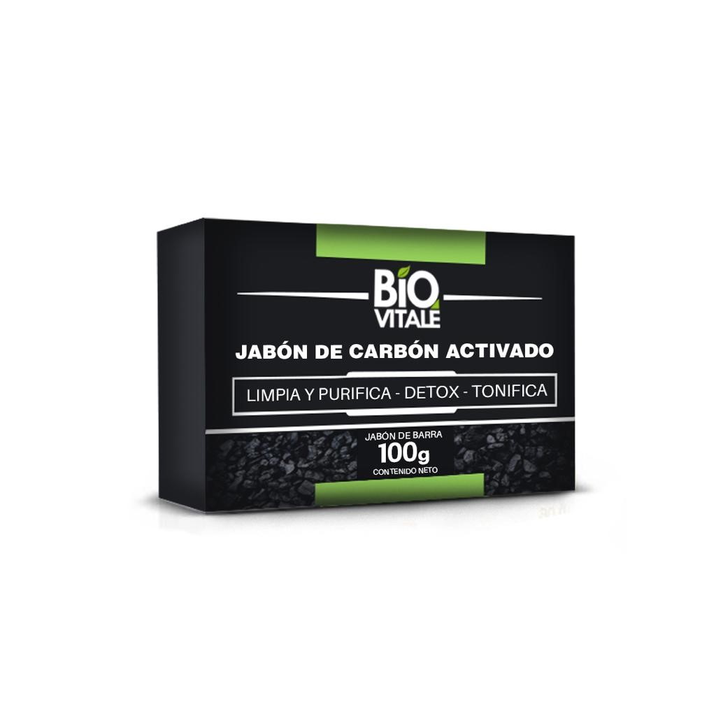 JABON DE CARBON BIOVITALE 100GR ACTIVADO
