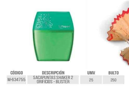 SACAPUNTAS MAPED SHAKER 2 ORIFICIOS M-634755