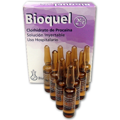 BIOQUEL 2% 3ML X 1AMP PROCAINA SOL INY I.M BIOTECNOQUIMICA