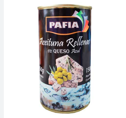 ACEITUNA LA FRAGUA 350GR RELLENAS DE QUESO AZUL