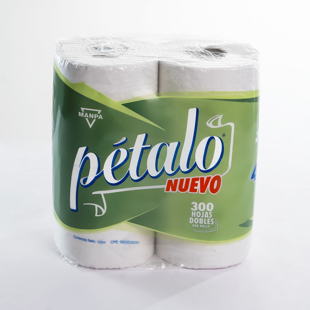 PAPEL HIG PETALO 4ROLL 300HOJAS