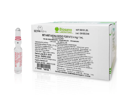 BETAMETASONA 4MG/1ML X 1AMP I.M I.V BIOSANO
