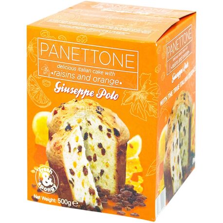 PANETTON GIUSEPPE POLO 500GR NARANJA PASAS